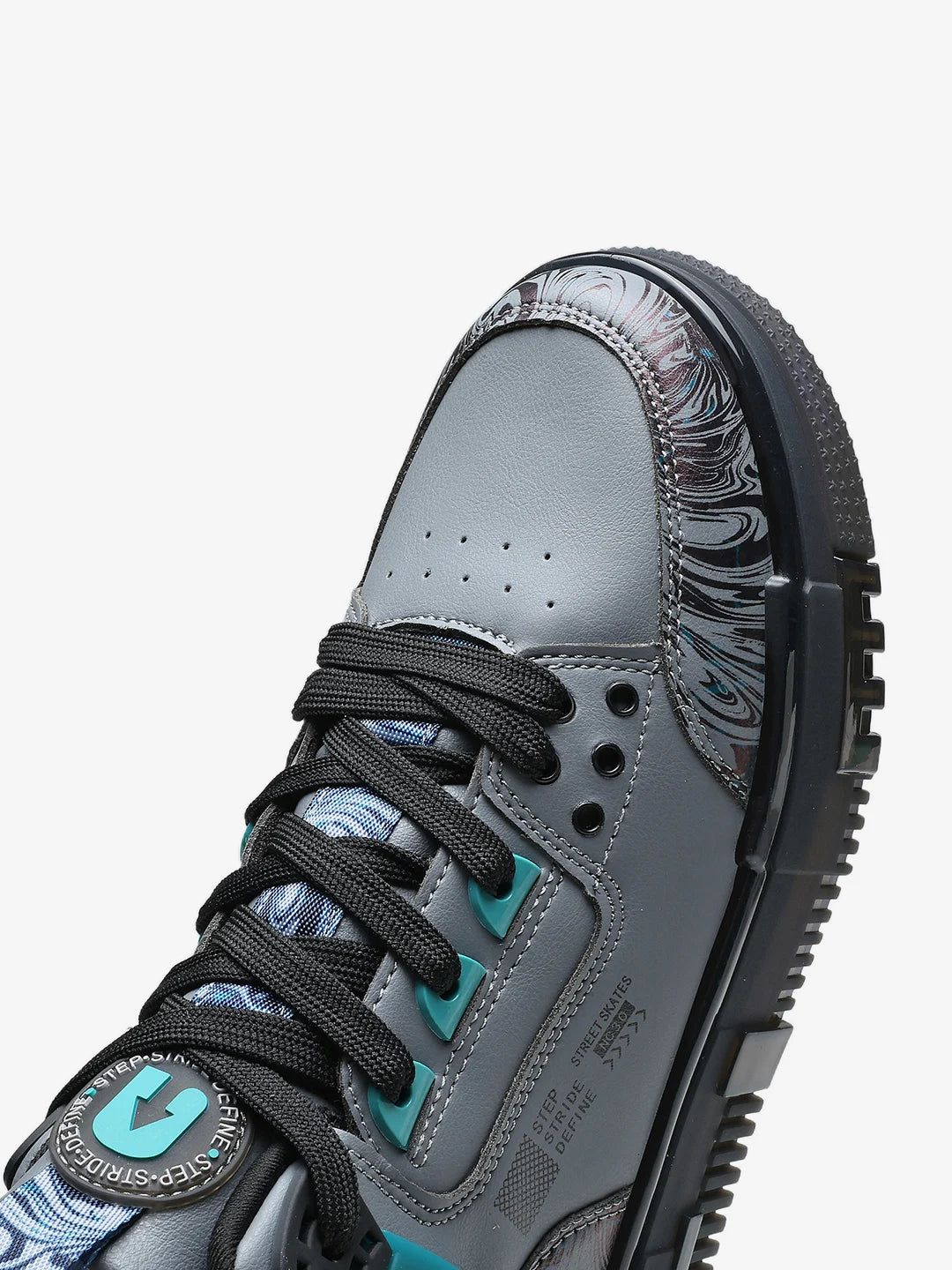 Street Skate 3.0 Grey Mid Top Premium Flat Sole Sneakers